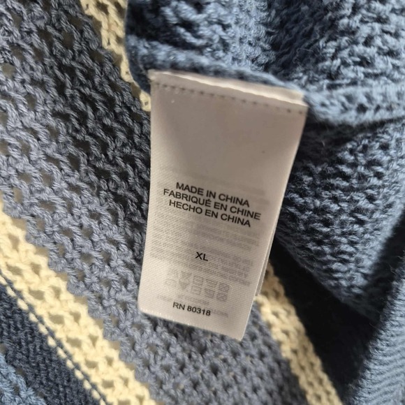 Lucky Brand Knit Short Sleeve Button Up Shirt Men's XL Blue Casual Comfort NWT - Picture 6 of 9